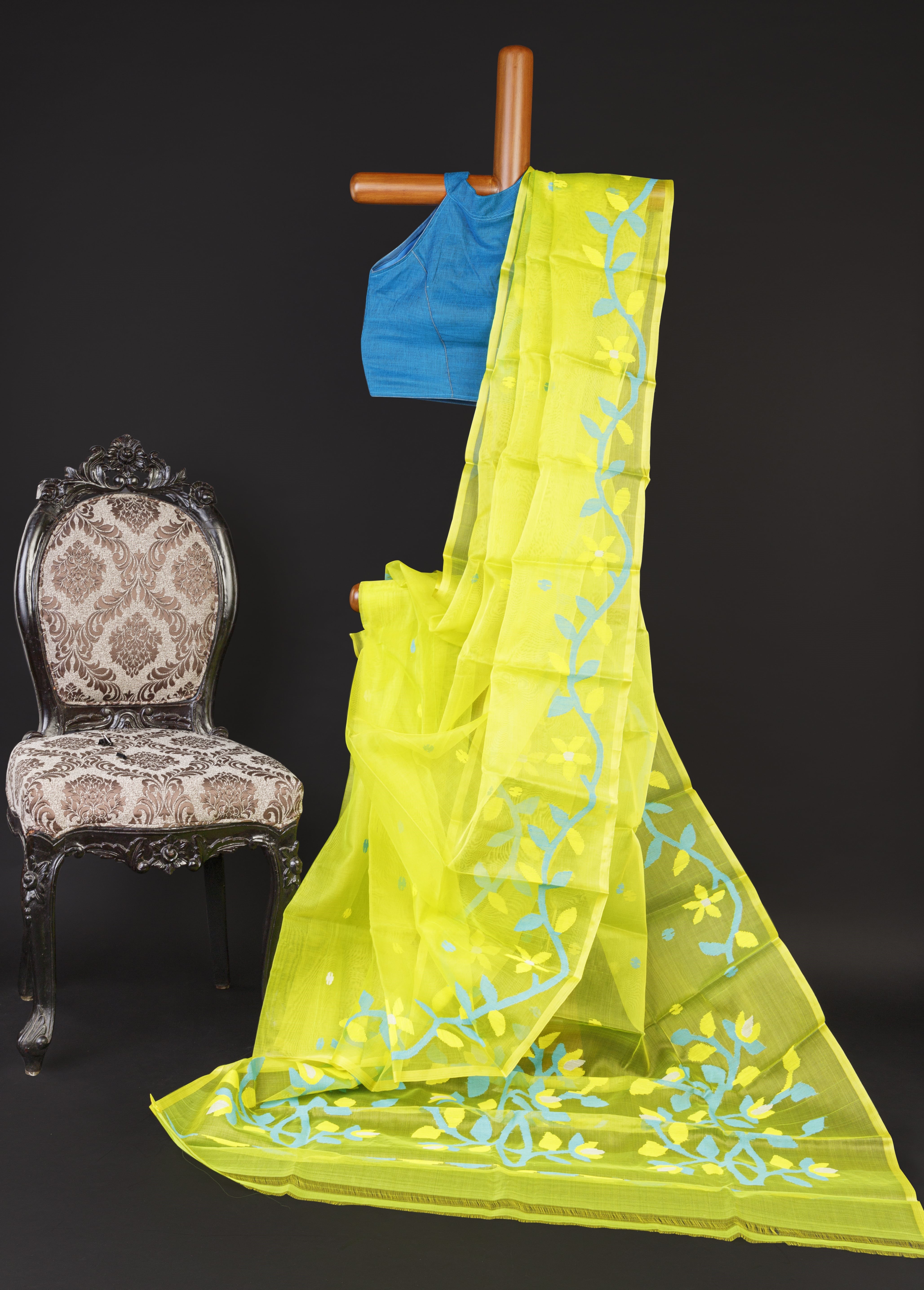 Pure Silk Muslin Jamdani Saree