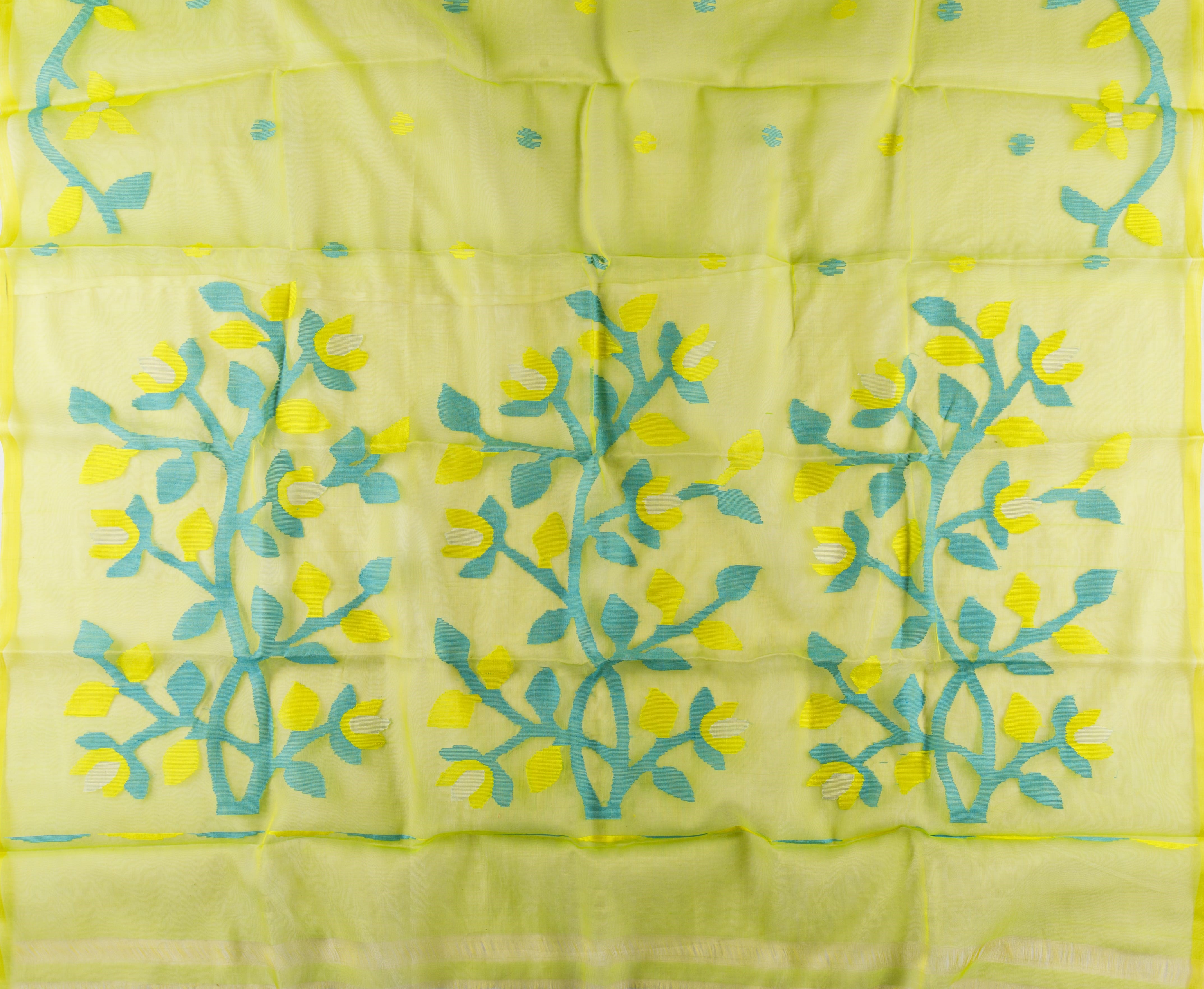 Pure Silk Muslin Jamdani Saree